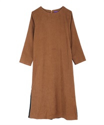 Back shirring design dress(Camel-Free)