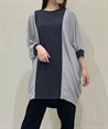 Dolman tunic with different materials(Chachol-F)