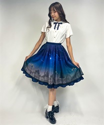 Ciel Eto Wall Hem Frill Skirt(Navy-F)