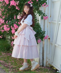 Cotton lace Skirt(Pink-F)