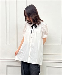 Puff sleeve shirt chuni(Ecru-F)