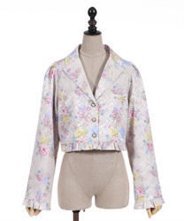 Classic bouquet pattern jacket(Beige-F)