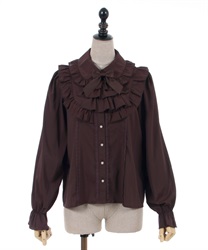 3WAY with jabo Blouse(Brown-F)