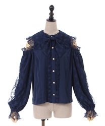 Blooming lace Blouse(Navy-F)