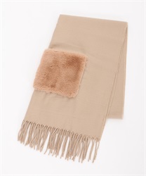 Stall with fur pockets(Beige-M)