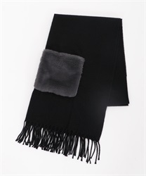 Stall with fur pockets(Black-M)