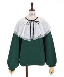 Cape knit pullover(Green-Free)