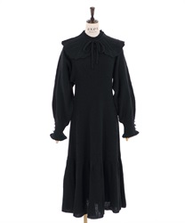 【Time Sale】One-piece with collar(Black-Free)