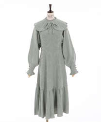 【Time Sale】One-piece with collar(Mint Green-Free)