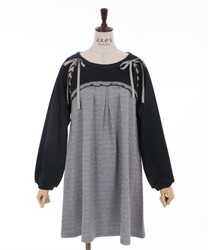 Lace-up tunic(Navy-F)