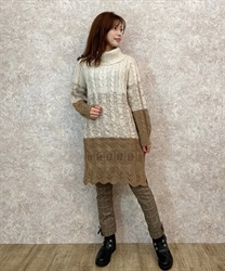 【Time Sale】Gradation knit dress
