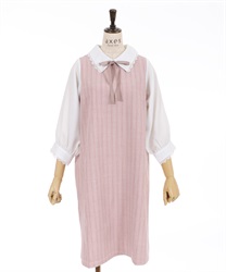 Sack one-piece with collar(Pink-F)