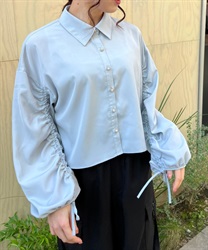Drost sleeve short shirt(Saxe blue-F)