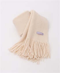 Plain knit muffler(Ecru-F)