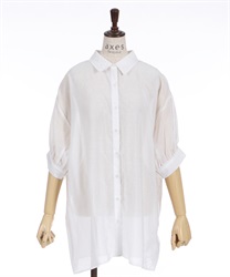 Color Sheer Shirt(White-F)