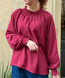 Shurling stand Blouse(Red-F)