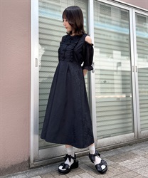 China button  Dress(Black-F)
