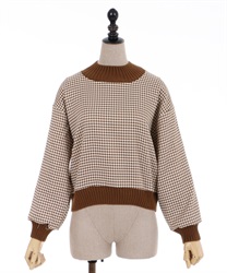 Plover pattern pullover(Brown-F)