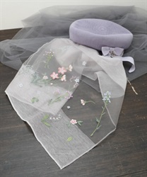 Botanical embroidery stall(Grey-M)