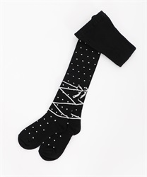 Knit tight with lace-up pattern(Black-M)