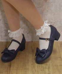 Oakushi Lace -up pattern socks(White-F)