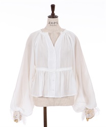 Volume sleeves blouse(Ecru-F)