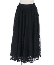 Lace circular Skirt(Black-F)