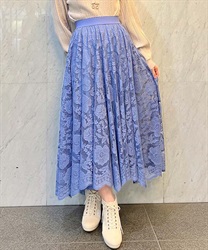Lace circular Skirt(Blue-F)