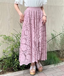 Lace circular Skirt(Pink-F)