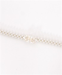 Pearl rubber Belt(Silver-F)