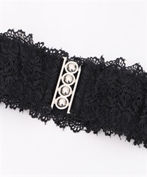 Lace rubber Belt(Black-F)