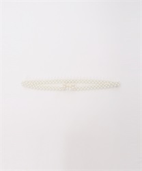 Pearl rubber Belt(Silver-F)