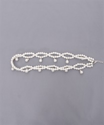 Pearl chain Belt(White-F)