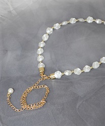Roses pearls chain belt(Gold-M)