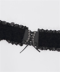 Lace -up rubber Belt(Black-F)
