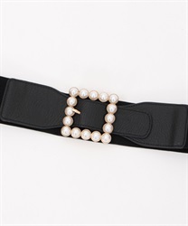 Square pearl rubber Belt(Black-F)