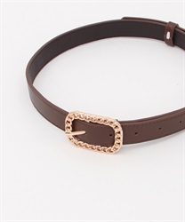 Chain buckle Belt(Brown-F)