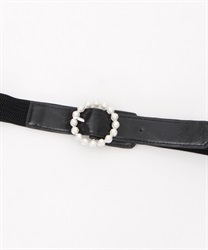Circle pearl thin rubber Belt(Black-F)