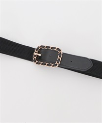 Chain buckle rubber Belt(Black-F)