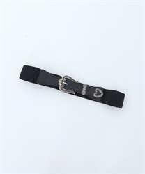 Decorative buckle rubber Belt(Black-F)