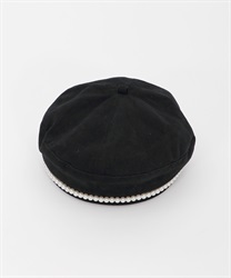 Pearl design beret(Black-F)