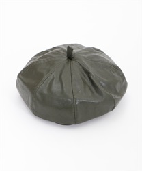 Leather beret(Green-M)