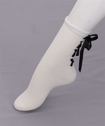 Back lace -up socks(White-F)