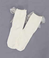 Back ribbon socks(Ecru-M)