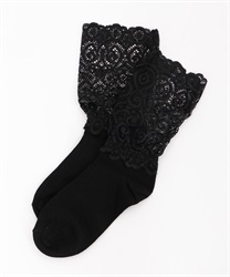 Ankle laces socks(Black-M)