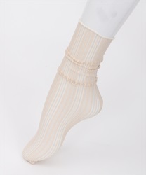 Sheer stripe socks(Ecru-M)