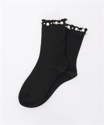 Pearls socks(Black-M)