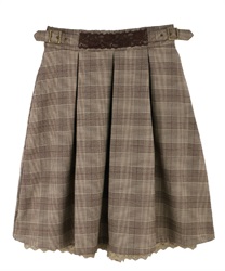 Side belt tuck culottes(Brown-Free)
