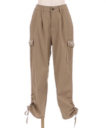 Pocket embroidery cargo pants(Camel-F)