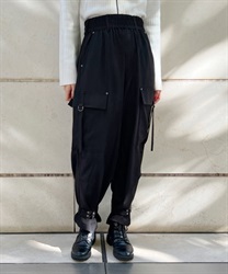 Military -style cargo pants(Black-F)